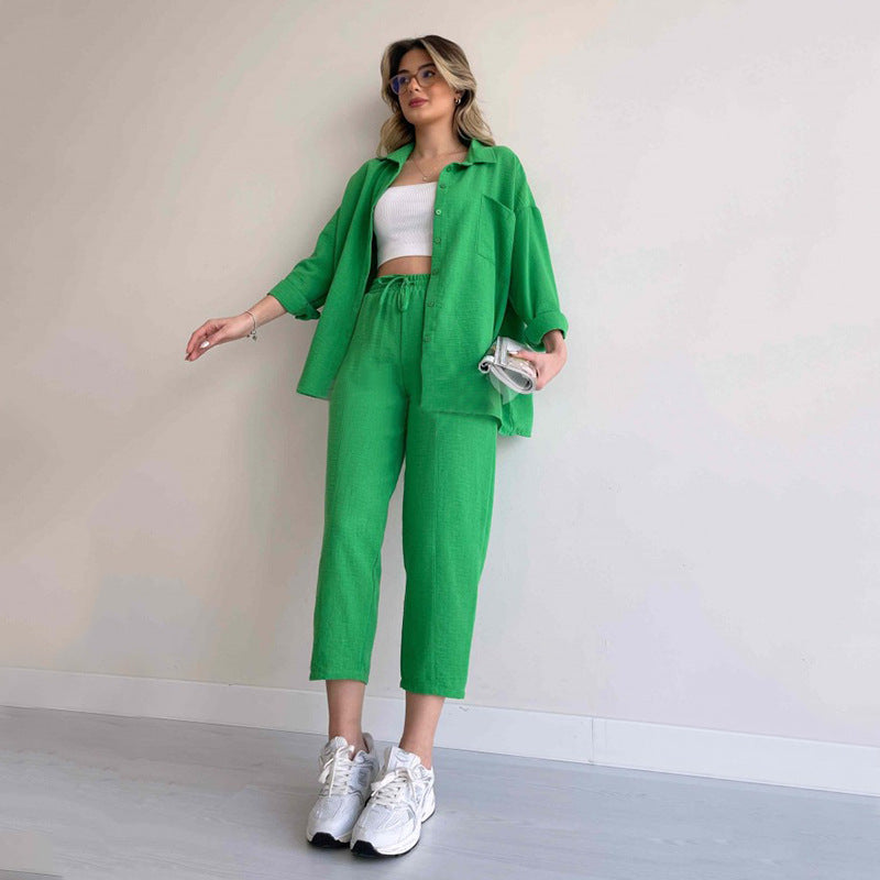 Carla | Elegant Linen Two Piece Set