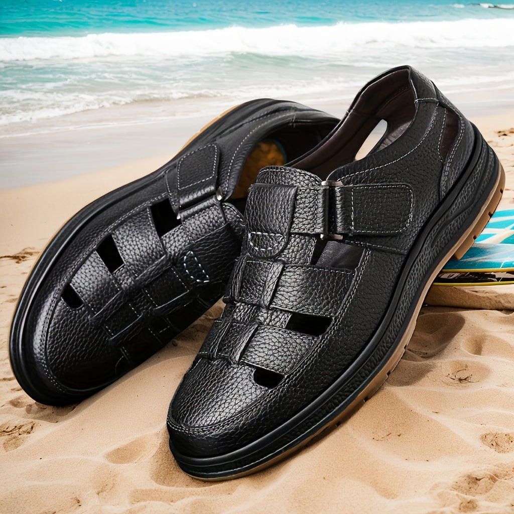 Friedrich | Men's Leather Summer Sandals, Breathable And Comfortable.
