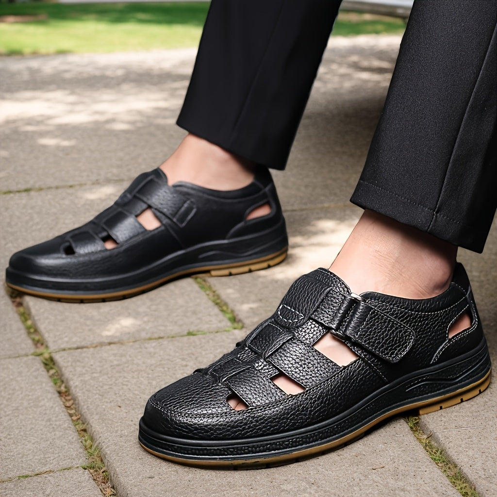 Friedrich | Men's Leather Summer Sandals, Breathable And Comfortable.