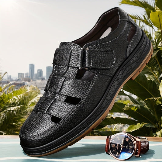 Friedrich | Men's Leather Summer Sandals, Breathable And Comfortable.
