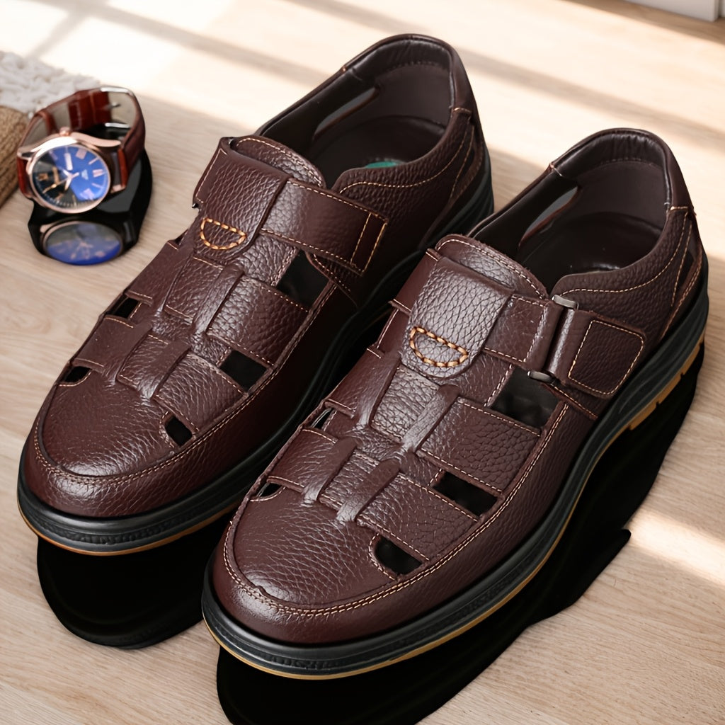 Friedrich | Men's Leather Summer Sandals, Breathable And Comfortable.