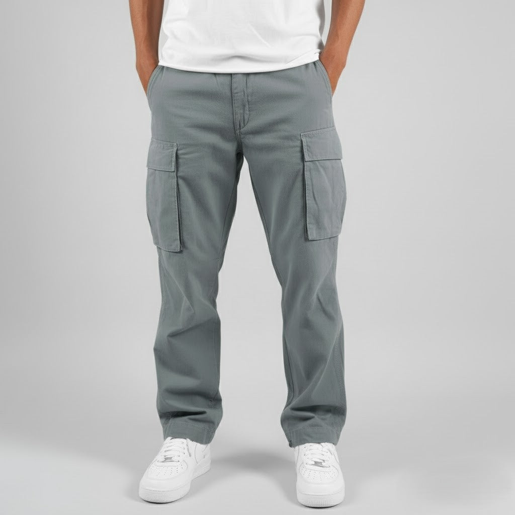 Benjamin | Men’s Relaxed Fit Cargo Pants With Side Pockets Streetwear