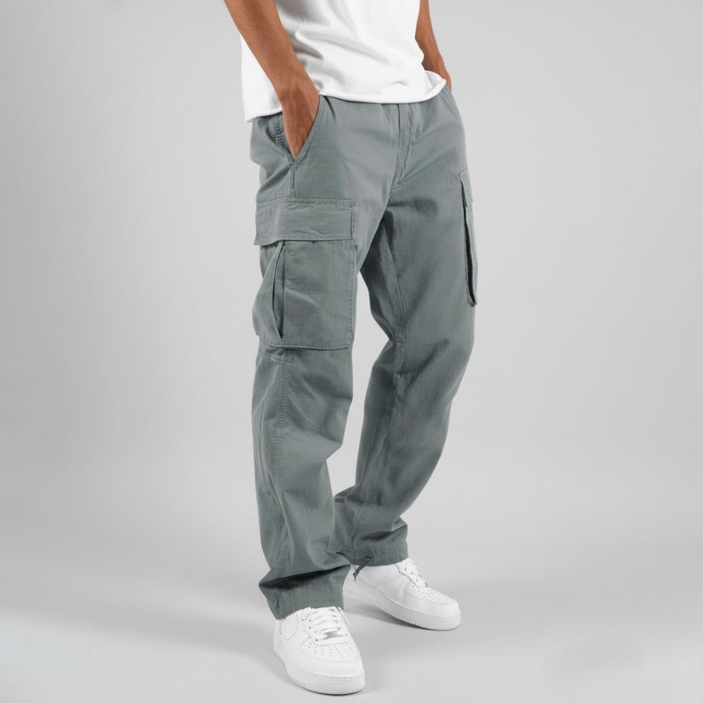 Benjamin | Men’s Relaxed Fit Cargo Pants With Side Pockets Streetwear