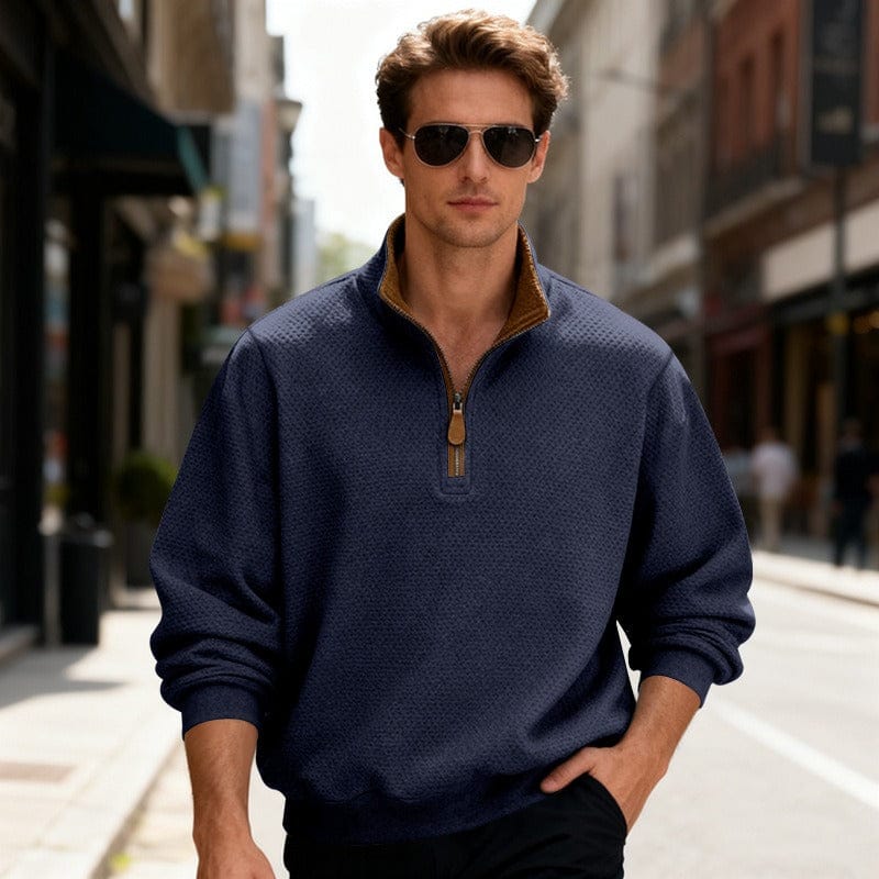 Harrison | Textured Quarter Zip Pullover