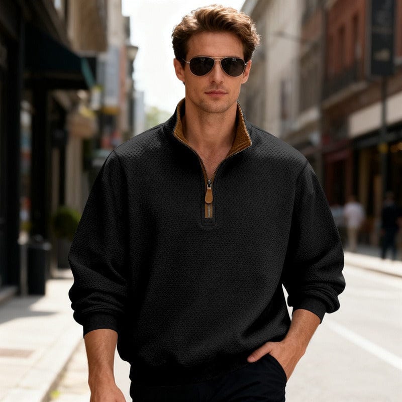 Harrison | Textured Quarter Zip Pullover
