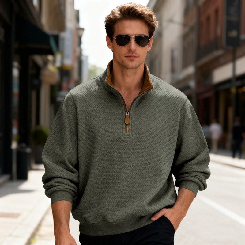 Harrison | Textured Quarter Zip Pullover
