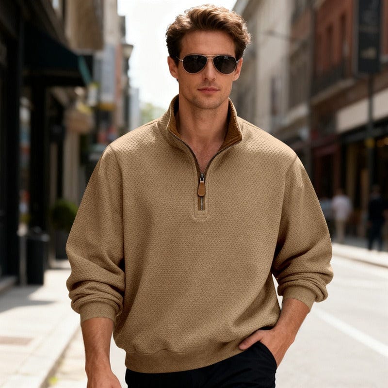 Harrison | Textured Quarter Zip Pullover