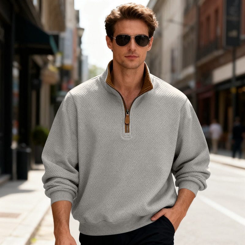 Harrison | Textured Quarter Zip Pullover