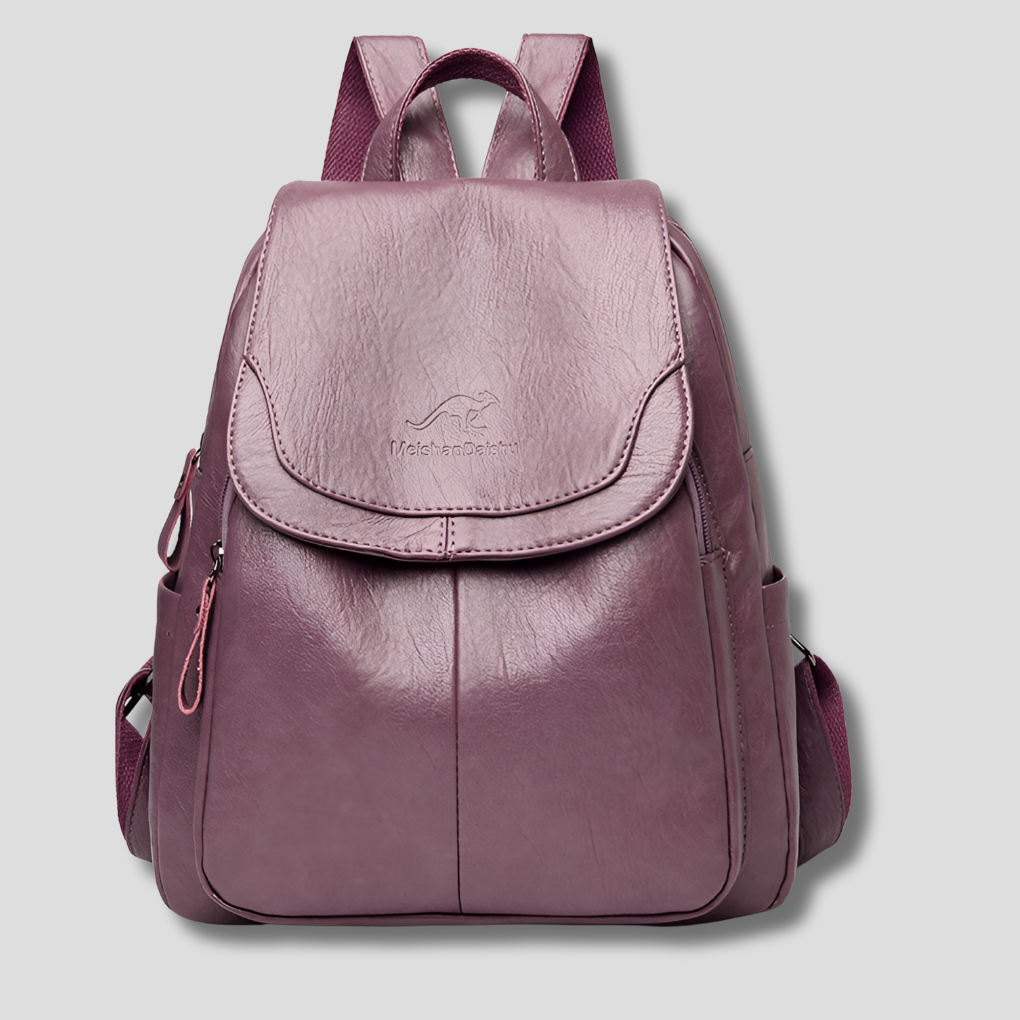 Niki | Women's Anti-Theft Leather Backpack with Embossed Design