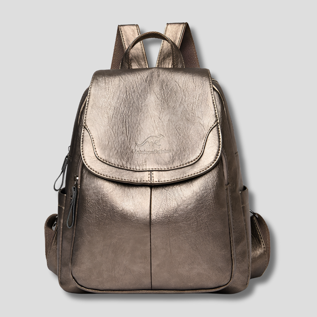 Niki | Women's Anti-Theft Leather Backpack with Embossed Design