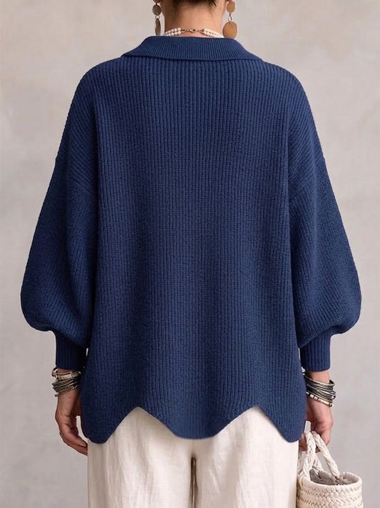 Daphne | Women's Oversized Collared Cardigan - Elegant Style & Cozy Comfort