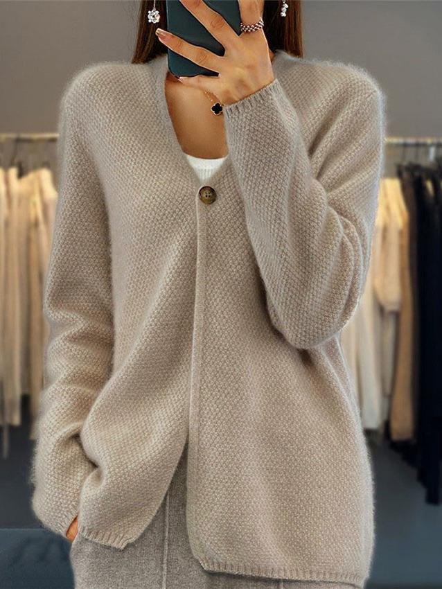 Elena - Knitted Cardigan with V-Neck