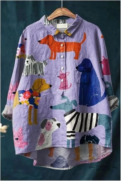 Kathrin - Linen Printed Shirt