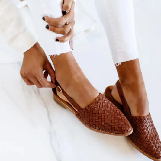 Leia - Woven Fabric Sandals
