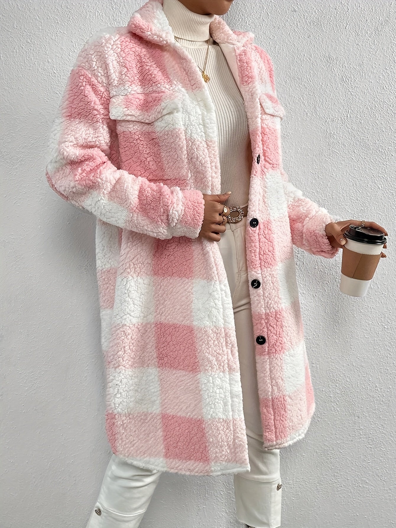 Liesa - Elegant Checkered Coat
