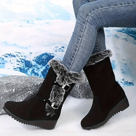 Sophia - Plush-lined Thermal Leather Boots