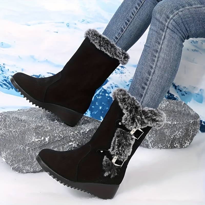 Sophia - Plush-lined Thermal Leather Boots